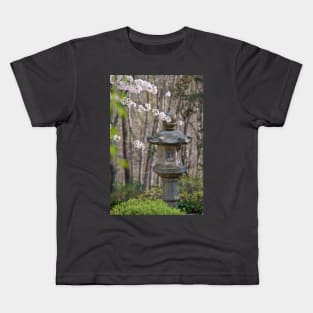 Japanese stone lantern in Japanese garden Kids T-Shirt